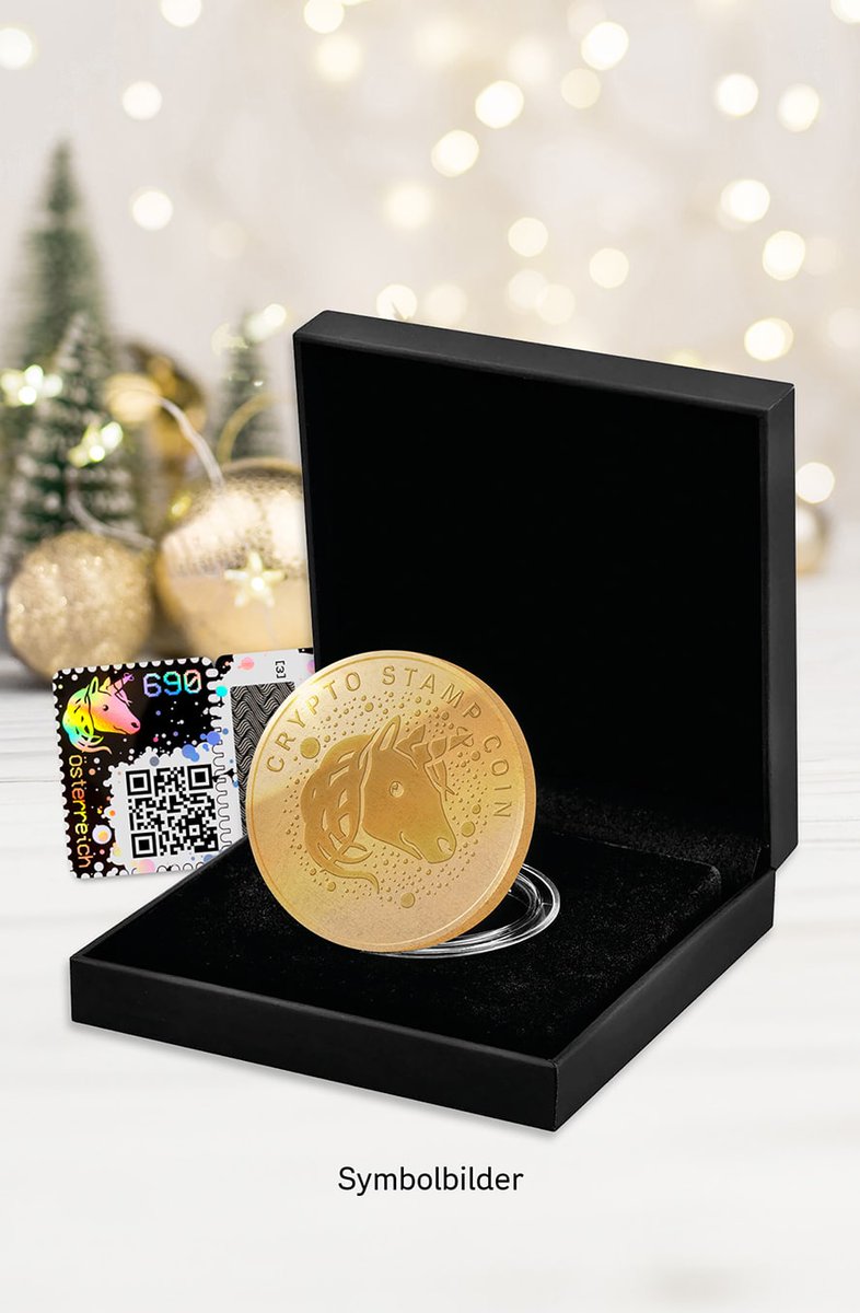 PumpDonaldJ's tweet photo. Got one!🤩Christmas edition: Post AT Crypto stamp coin & Crypto stamp 1.0 Unicorn #NFT #PostAT #CryptoStamp #Crypto #Gold #Coin https://t.co/2PL3ihaWdj
