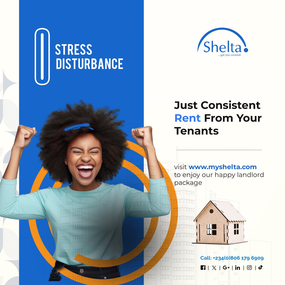 MyShelta's tweet photo. It's a peaceful festive season for landlords..
Enjoy guaranteed Rent from Shelta..

Zero Disturbance from Tenants?
Yes! ✅️

Rent recovery should not be your problem this December and beyond as a property owner.

Life is easy with Shelta's Happy Landlord package.
Your next Rent is SURE!

While you enjoy this festive season with your family,
You deserve rest plus zero disturbance from your tenants..

We got you covered!

Visit https://t.co/58w6OdfSf9 to become a Shelta Landlord to enjoy the stress-free life you deserve today..

  For inquiries, 
 📞 +234 806 179 6909

#Landlord 
#December
#Rent
#Guaranteedrent
#propertymanagement
#proptech