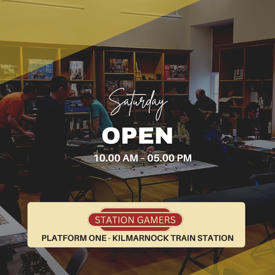 Explore Ayrshire's Gaming and Model Shop! Open Today from 10 am to 5 pm at Platform One, Kilmarnock Train Station. Enjoy all-day gaming space for just £2 per person. 🚂 #Kilmarnock #Ayrshire #GamingCafe