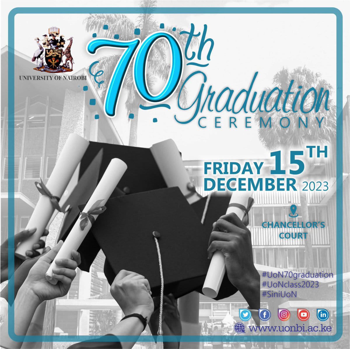 UoN_PSA's tweet photo. 🎓 Tomorrow, we proudly celebrate the 70th Graduation at the University of Nairobi! A special salute to the trailblazers in Conflict and Peace Studies, Dr. Justus and Dr. Masika. Your dedication and leadership have shaped the path for generations to come. @uonbi https://t.co/xhLvYsMfQo