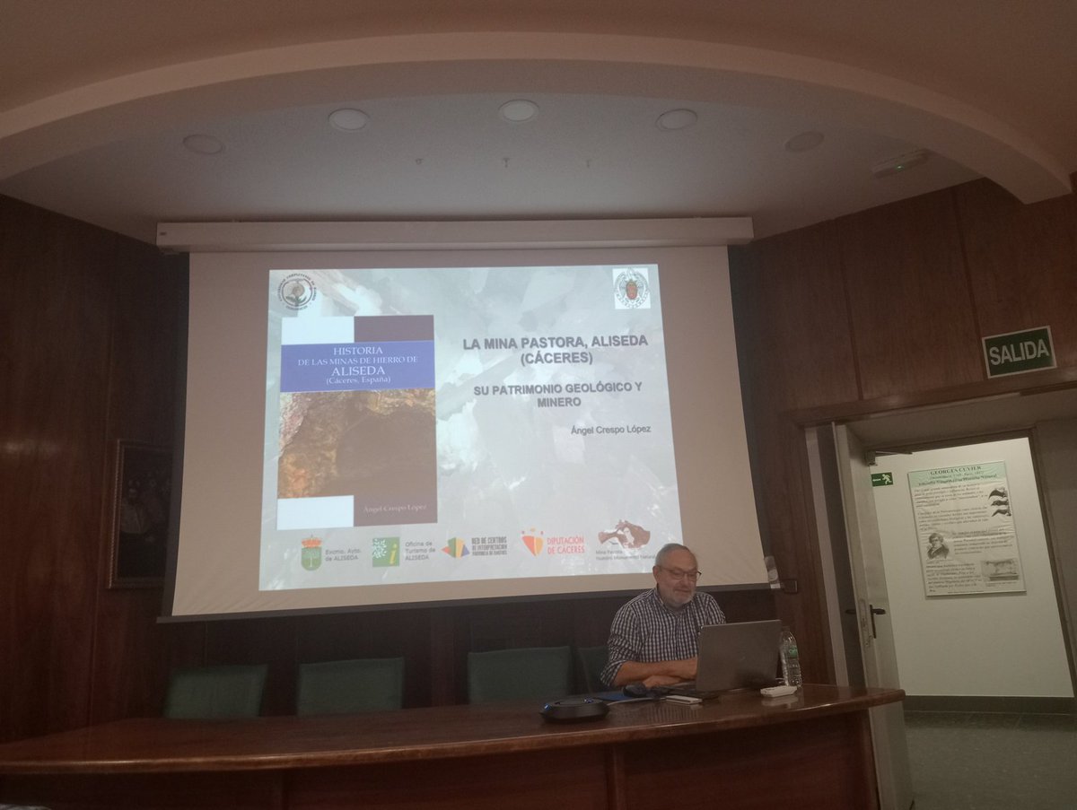 📍Hoy en la Facultad de Ciencias Geológicas de la UCM, presentación del libro 📘: Historia de las Minas de Hierro de Aliseda (Cáceres) de Ángel Crespo. <a href="/geologicasUCM/">Facultad de Ciencias Geológicas</a>