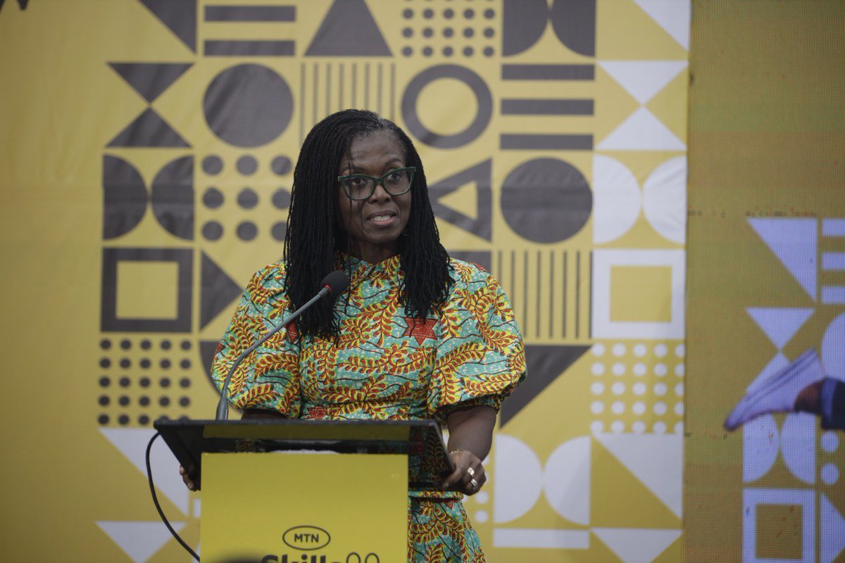 MTNGhana's tweet photo. First of its kind in Ghana, the #MTNSkillsAcademy seeks to leverage technological tools to train the youth and solve unemployment issues in Ghana.

Adwoa Afriyie Wiafe.
Chief Corporate Services and Sustainability Officer. https://t.co/seB0w5Yqsq