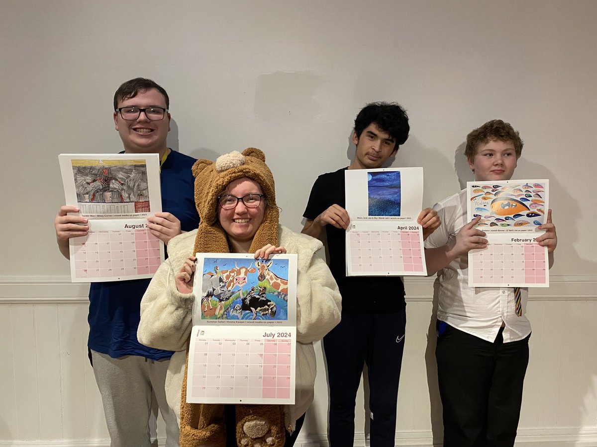 Our amazing young people made a calendar! ArtClub? meets twice weekly. It enables young people to share ideas, creative & otherwise, plus be in a safe space where they can share their day to day challenges & successes livingwellea.co.uk/2023/11/27/art… #participation #voice #eastayrshire