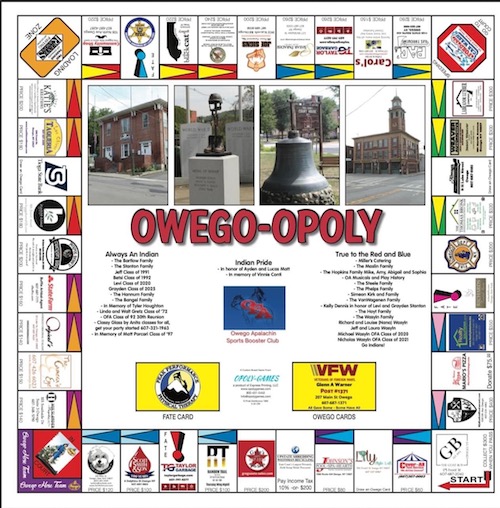 Owego-opoly!  Get yours now for Christmas @ the Owego Antiques Center or by calling Betsi at 607 765 3558.  

wbng.com/video/2023/12/…
