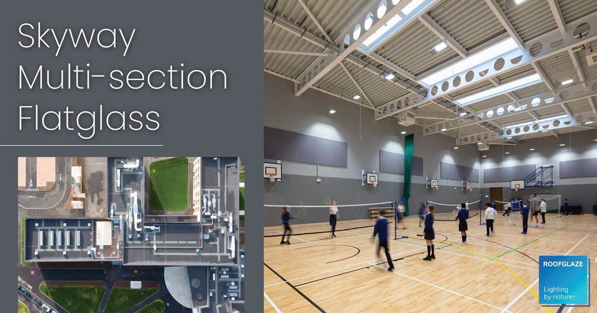 Manor Drive Academy: The academy is filled with an ambience of natural light through Skyway Multi-section Flatglass.

More about our Multi-section Flatglass ➡️roofglaze.co.uk/multi-section-…

📷- <a href="/fotohaus_/">fotohaus</a> 
🏠- <a href="/jesticowhiles/">Jestico + Whiles</a> 
🔩- Skyway Multi-section Flatglass Manufactured by Roofglaze