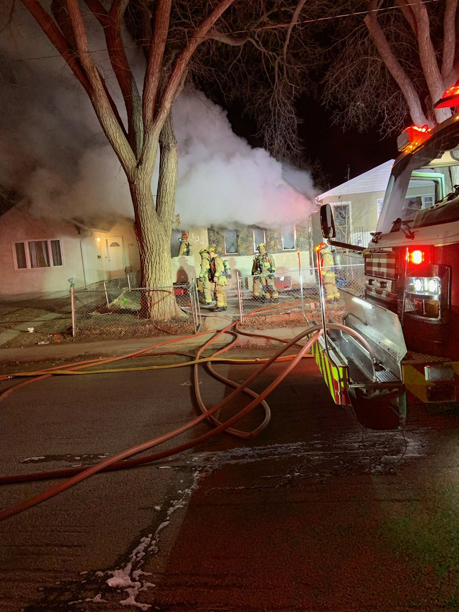 Regina_Fire's tweet photo. Crews called to a house fire on the 1100 Blk. of Rae St shortly after 4:30 this morning.  Crews remain on scene working to extinguish hot spots. All searches complete and no injuries reported. Fire is under investigation. #yqr https://t.co/BZ298TUPSc
