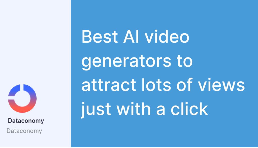 DataconomyMedia's tweet photo. AI video generators can help you create videos for various purposes, such as marketing, education, entertainment, social media, and more.

Read more 👉 https://t.co/v5qDRpGEoH

#AI #AiVideoGenerators #ArtificialIntelligence https://t.co/U83dy6sTP1