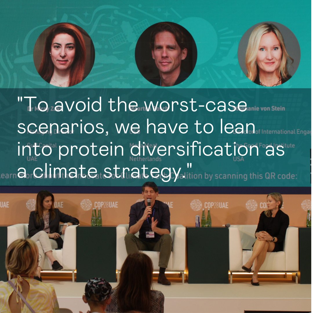 'Having just returned from COP28, I'm cautiously optimistic about the progress made in putting food systems on the menu. My message there was clear; to avoid the worst-case scenarios, we have to lean into protein diversification as a climate strategy.' - Maarten Bosch, CEO