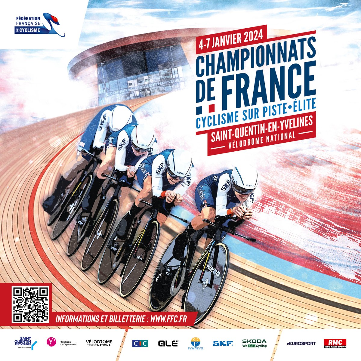 🔵⚪🔴 Les championnats de France Piste ELITE c'est dans moins d'1 mois au Vélodrome National 🔥 La billetterie est ici ➡️ pulse.ly/d8tytp1l6m