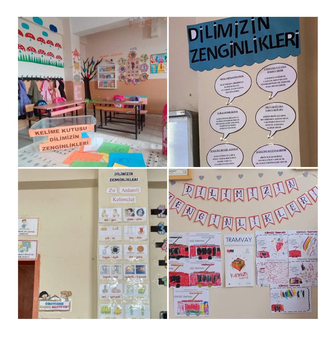 Ulukentilkokulu's tweet photo. "Dilimizin Zenginlikleri" projesi kapsamında okul ve sınıf panolarımız oluşturuldu, etkinlikler düzenlendi. Dilimiz Zenginliğimizdir.🇹🇷🇹🇷🇹🇷

@tcmeb
@miakarali
@agrimem
@hasan_kokrek 
@Diyadin004
@remzi0479
@inanc_nurullah
@ibrhmmckrr https://t.co/SASS8LEaPp