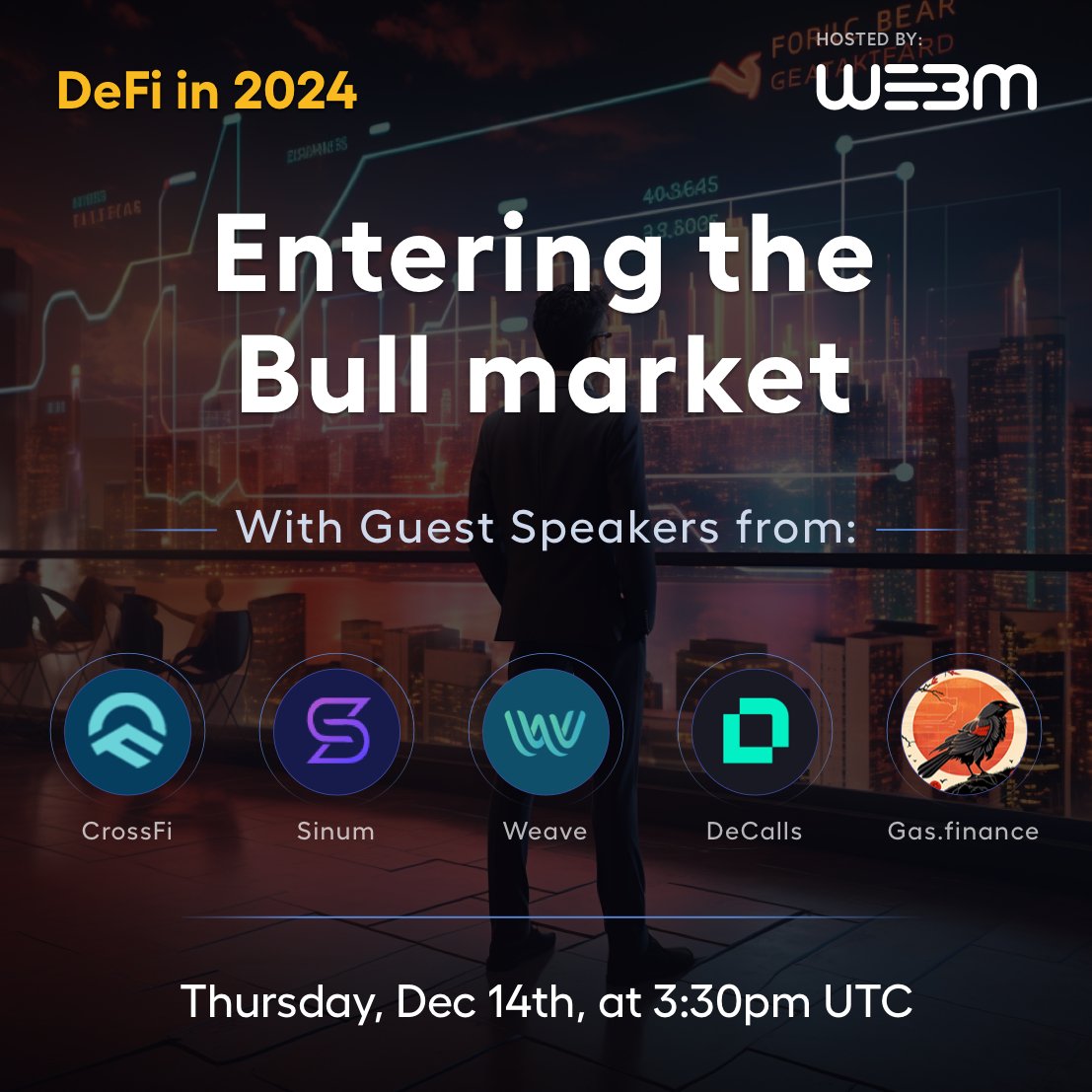 Starting in 4 hours 😎
We officially entering the next bull of 2024. Let's talk about some opportunities!

With guests from <a href="/globalcrossfi/">CrossFi_Official</a> , <a href="/sinum_app/">Sinum</a> , @DeCallsNFT , @Weave_Financial , <a href="/GasFinance/">Gas.Finance-ETH & BTC</a> 

Tune in in this link below ⬇️
x.com/i/spaces/1dRKZ…