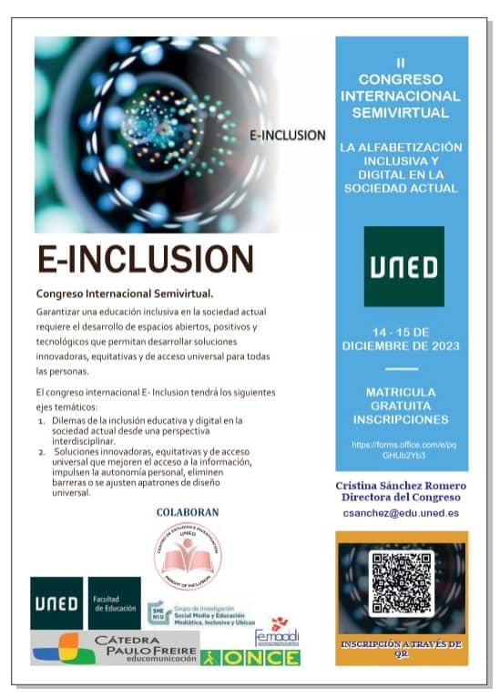 javiergilquinta's tweet image. Interesantes conferencias en el 2º Congreso Internacional &quot;La alfabetización inclusiva y digital en la sociedad actual&quot; #eAccesibilidad #eInclusion. Aún puedes participar!!