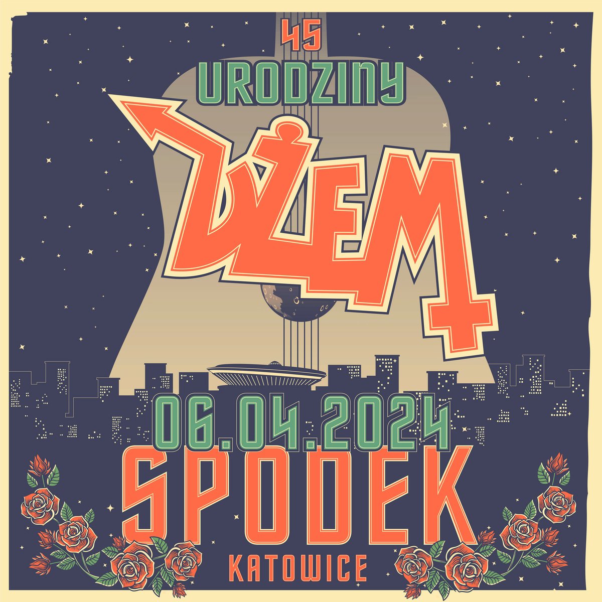 Już dziś zapraszamy Was na nasze 45 Urodziny! 6 kwietnia 2024, godz. 18.00 Spodek - Katowice :)

KupBilecik: bkb.pl/114681-40f86

#zaproszenie #Dżem #45Urodziny #Spodek, #Katowice #kupbilecik