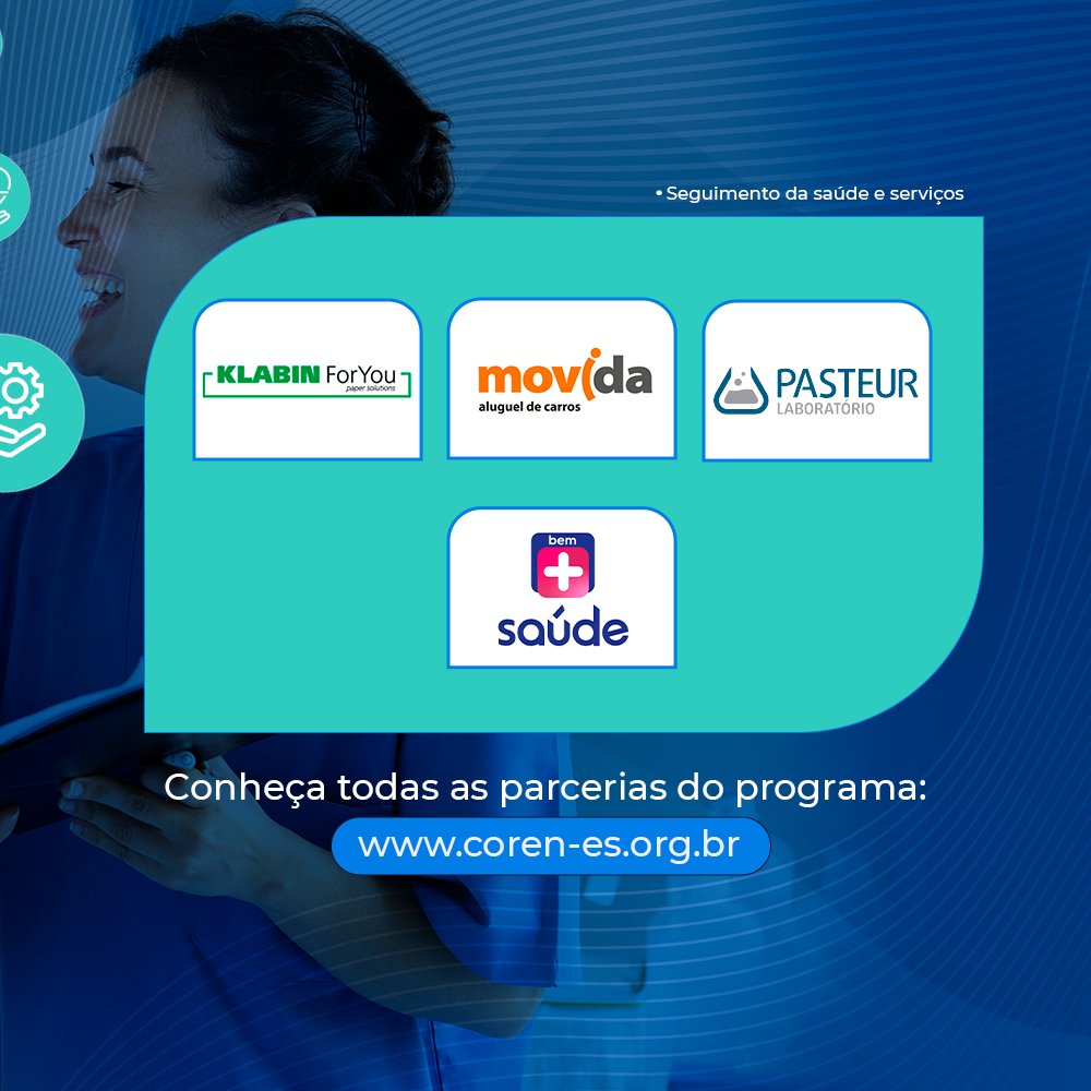 Coren_ES's tweet image. Já conhece o Clube de Benefícios? ✨

O programa oferece descontos em vantagens para profissionais inscritos no Coren-ES em diversos estabelecimentos.

No ramo da saúde e em serviços, são parcerias com empresas que oferecem benefícios exclusivos à categoria. Confira!🩺⚙️