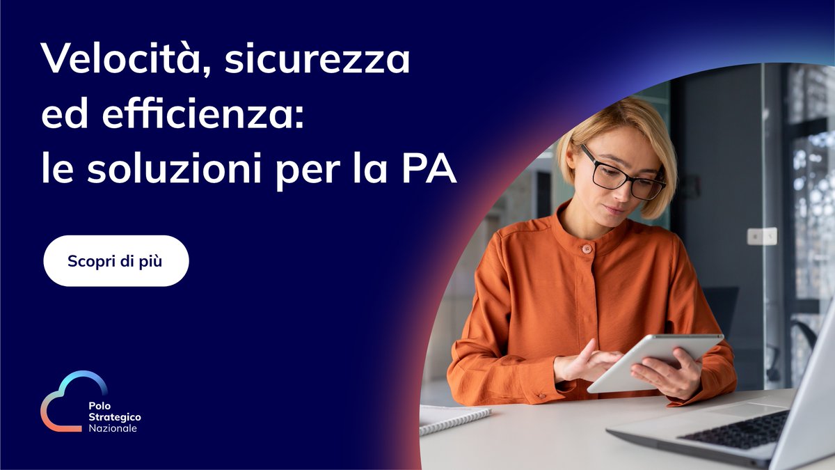 polostrategico's tweet photo. 📌Polo Strategico Nazionale ha messo a disposizione diversi servizi per consentire alla PA di crescere e accedere a un futuro digitale sicuro in modo strutturato. Ve ne parliamo nella nuova edizione di #InCloud su Linkedin: https://t.co/CWSWhyqutD

📩 Ti ricordiamo che puoi ricevere anche la versione completa di In Cloud iscrivendoti direttamente sul sito https://t.co/5183FbhzfG

Ecco cosa altro potrai leggere nell'ultima edizione:

👉L’agenda di PSN, Iannetti: «Cloud nazionale, contratti con la PA per 1 miliardo a fine anno»
👉L’angolo delle FAQ: Perché è importante migrare verso il Cloud?
👉Il Glossario di In Cloud: Cosa si intende per autonomia tecnologica?

#newsletter #comunicazione #cybersecurity #polostrategiconazionale #pubblicaamministrazione #linkedinnewsletter