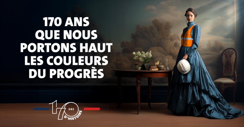 Veolia's tweet photo. 170 ans que nous portons haut les couleurs du #progrès.

Fondée en #France le 14 décembre en 1853, Veolia, en apportant l'#eau au cœur des villes, a permis d’éradiquer le choléra, d’allonger l’espérance de vie, de libérer du temps pour les femmes.  

Une aventure passionnante 👇