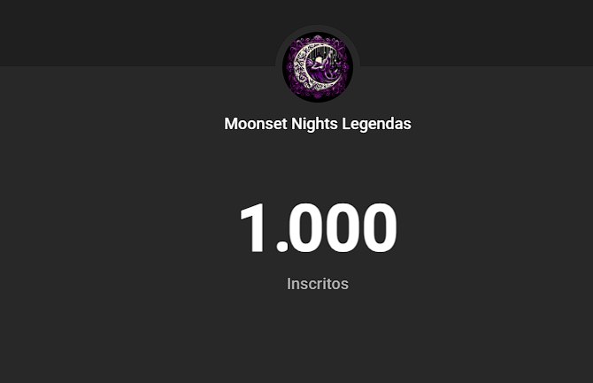 DjonDdark's tweet photo. 1000 inscritos no canal Moonset nights, obrigado pessoal por acompanharem o canal. https://t.co/nSPACJN2Ad