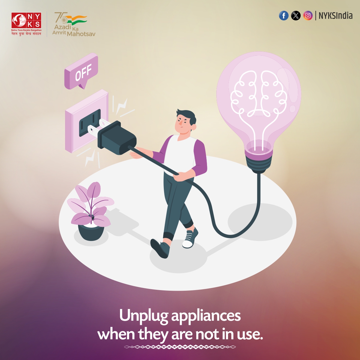 MYBharatHQ's tweet photo. Taking the simple step of unplugging appliances when not in use is a small action that can lead to significant energy savings. Let's power down for a more sustainable future! πΏπ‘
#EnergyEfficiency #UnplugToSave #NationalEnergyConservationDay #NYKS https://t.co/j49igqMqVU