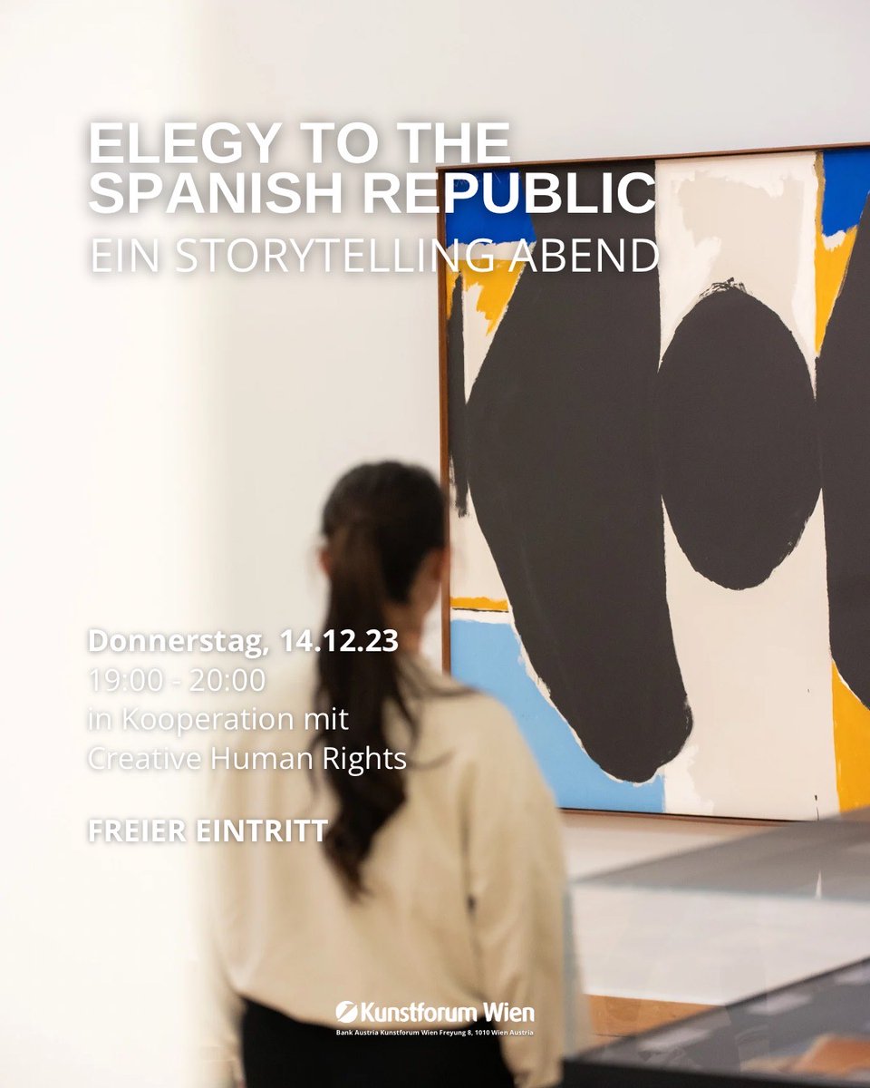 HEUTE 19 Uhr laden wir zu einem Abend als Elegie auf die Unmenschlichkeit des Krieges ein! Eingeladene Gäste teilen ihre persönlichen Kriegserlebnisse. Der Abend endet mit einer Schweigeminute. Der Eintritt ist frei! Mehr Info unter: kunstforumwien.at/de/creativehum…