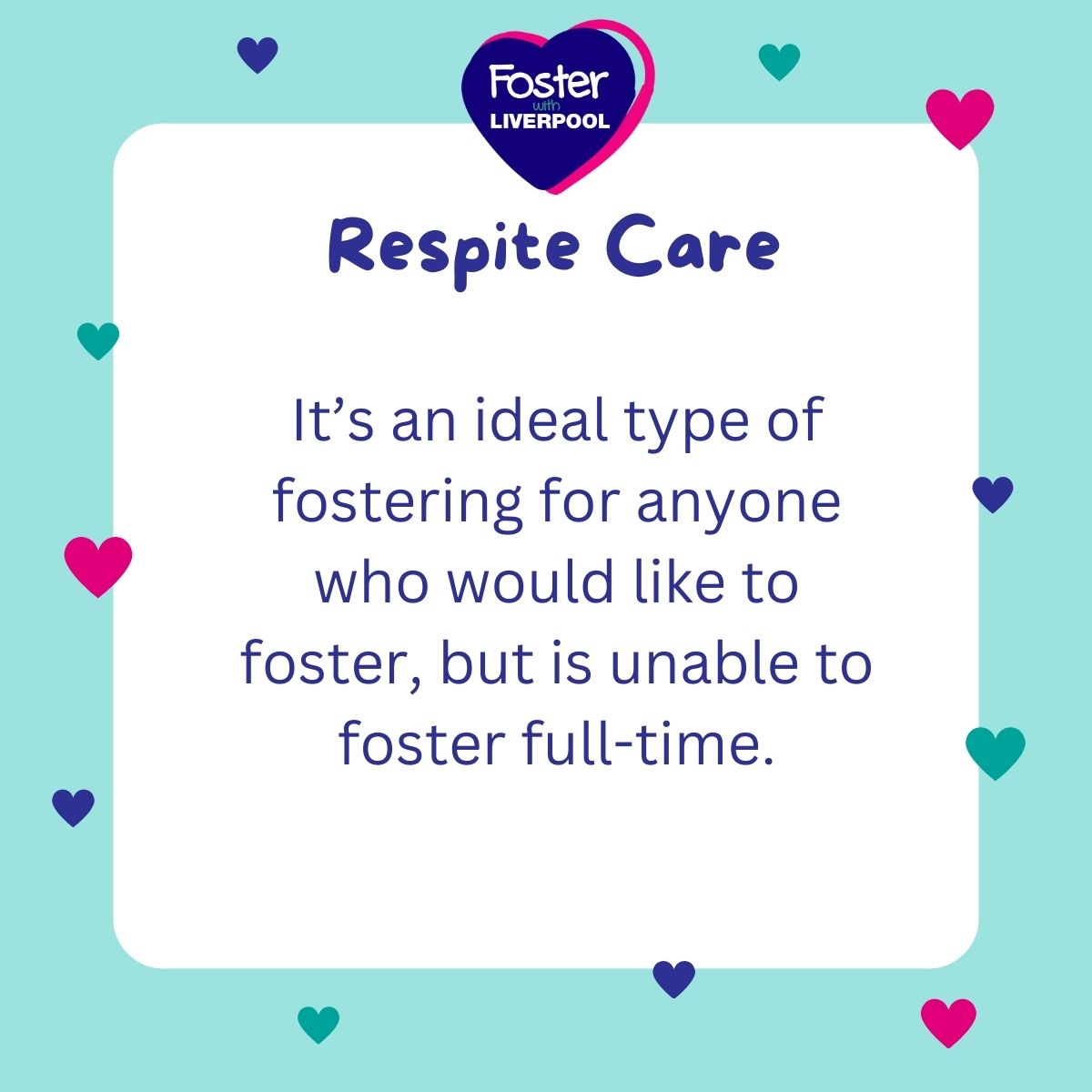 lpoolfostering's tweet photo. Did you know there is a range of flexible fostering options?
If you want to help children but can't commit full-time, respite fostering could be for you!❤️
More about respite fostering - https://t.co/hXA3jcH8fR
#MakeADifference #Respitecare #FosterAFuture https://t.co/ta9xHfbanr