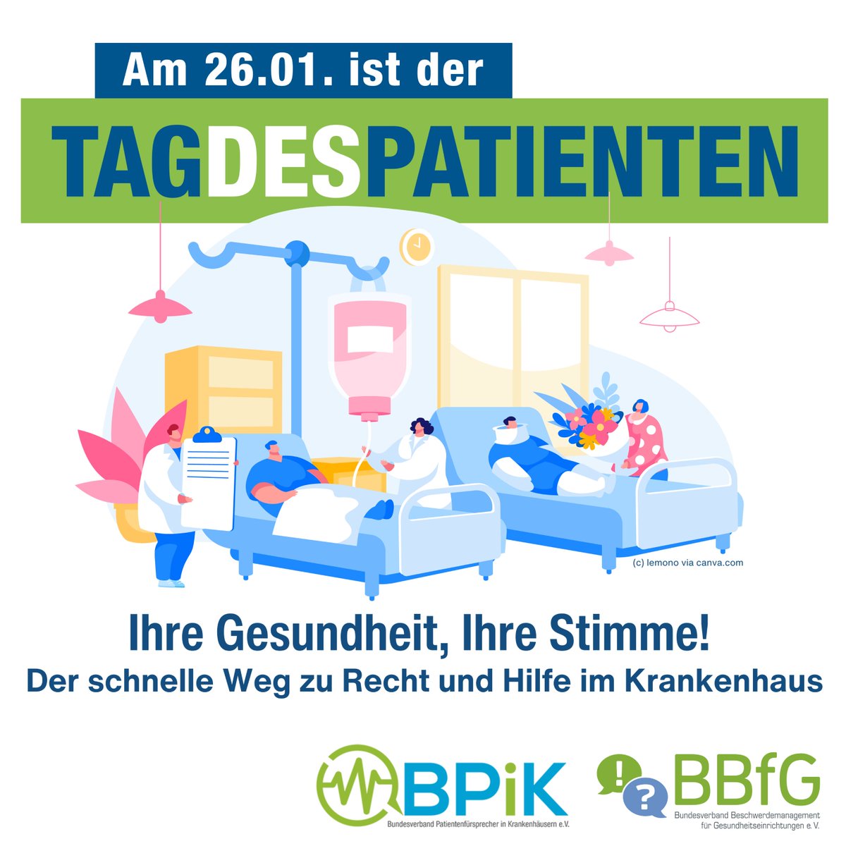 Detlef Schliffke, 1. Vorsitzender BPiK, zum Tag des Patienten am 26.1.´24: "Dieser Tag unterstreicht unser Ziel, die Rechte und Gesundheitskompetenz von Patientinnen und Patienten zu stärken und sie aktiv in Entscheidungsprozesse ihrer gesundheitlichen Behandlung einzubeziehen."