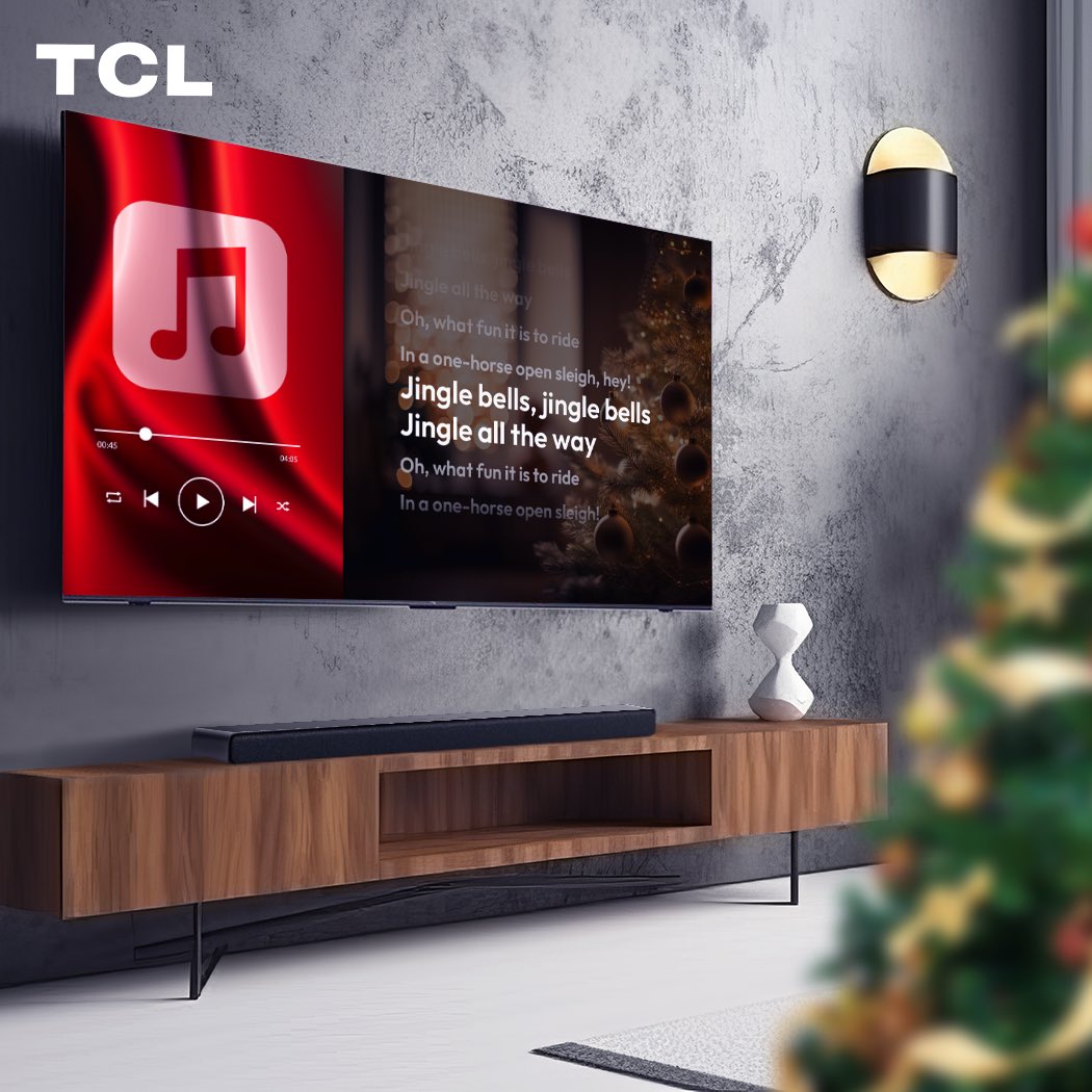 Enjoy the holidays with your favorite Christmas tunes. Grab your P733 soundbar and hit those high notes.🎶 

It’s karaoke time and we’re bringing the party to you. 🪩🎤

#officialtclghana 
#TCLSoundBar
#ChristmasTunes 
#InspireGreatness