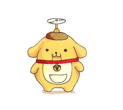 犬型ロボットのポムポムプリンちゃん#ポムポムプリン #イラスト 