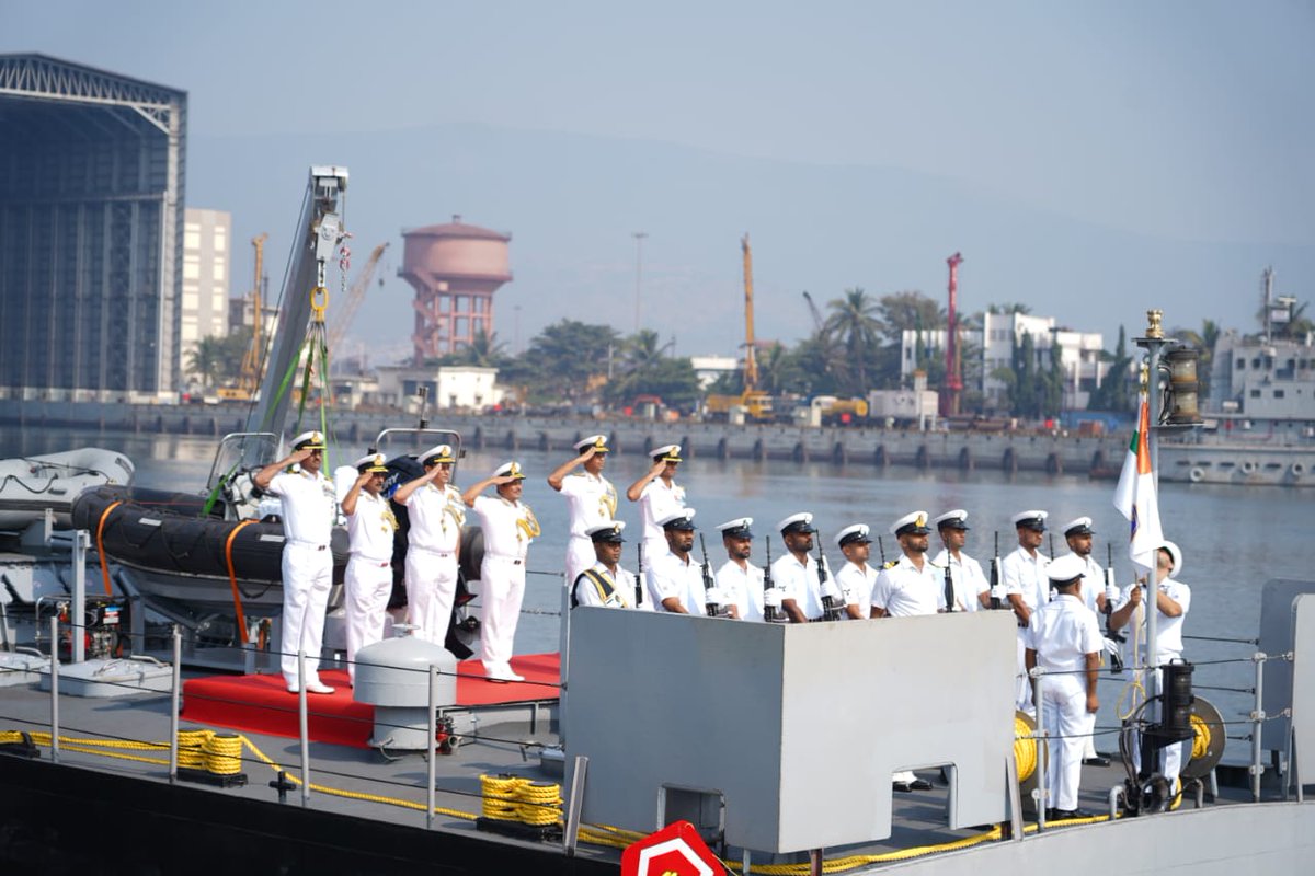 DEFENCEWORLDBU1's tweet photo. Indian Navy commissioned INS Tarmugli, a Fast Attack Craft, at an impressive ceremony held at Naval Dockyard Visakhapatnam under the aegis of the Eastern Naval Command . Vice Admiral Sandeep Naithani, was the Chief Guest for the Ceremony.
Please Follow Defence World Bureau https://t.co/CTweXL6GHQ