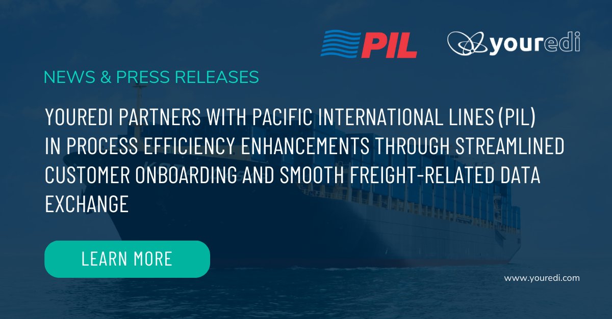 Youredi is pleased to announce its partnership with <a href="/PilSingapore/">Pacific International Lines</a>, which is aimed at enhancing PIL's operational efficiencies through strengthening real-time data sharing capabilities and streamlining the onboarding process for both partners and customers.
youredi.com/company-news-p…