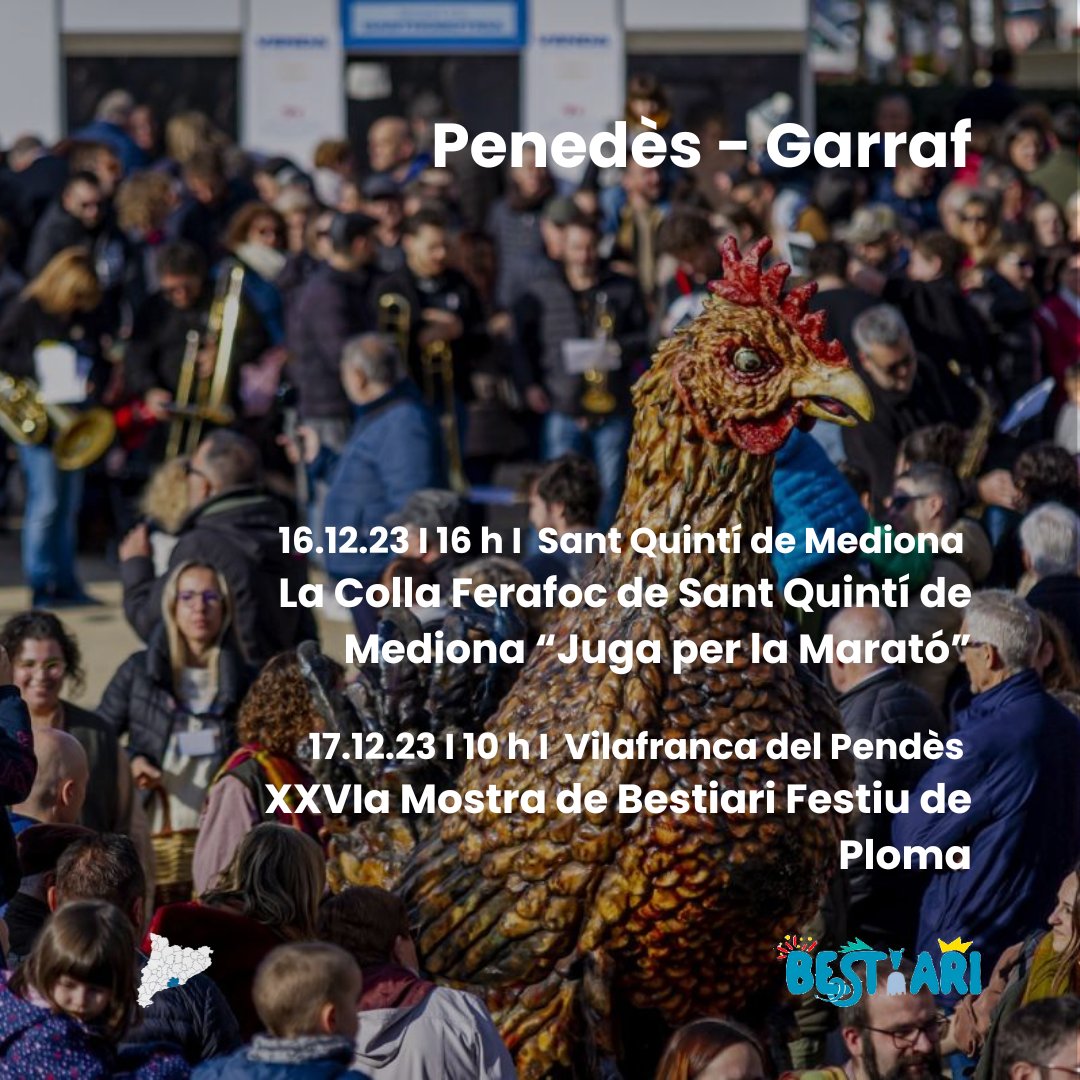 Bestiari Festiu CAT (@bestiari_cat) on Twitter photo Aquesta setmana a les territorials de Girona i Penedès - Garraf esteu de sort, teniu un munt d'activitats de bestiari! Titelles, passejades, activitats per La Marató... Agafeu l'agenda!
❗ Envia'ns info a comunicacio@bestiari.cat
#bestiari #culturapopular #agendadelbestiari Aquesta setmana a les territorials de Girona i Penedès - Garraf esteu de sort, teniu un munt d'activitats de bestiari! Titelles, passejades, activitats per La Marató... Agafeu l'agenda!
❗ Envia'ns info a comunicacio@bestiari.cat
#bestiari #culturapopular #agendadelbestiari