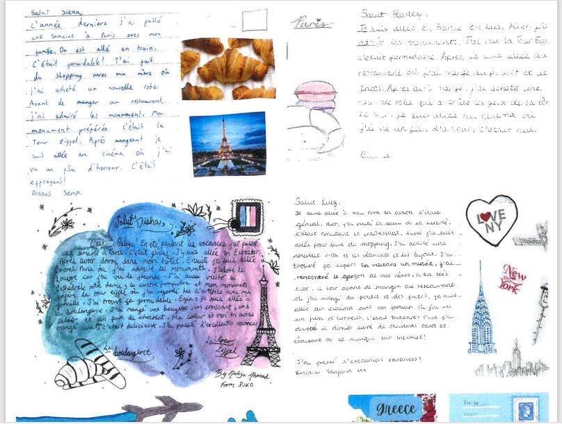 Some lovely Year 8 French Post Cards using the Past Tense!

#NWCFamily