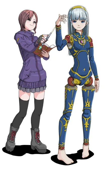 昨日の絵の女の子と人形だけ
