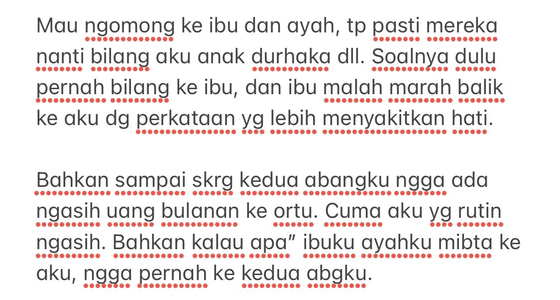 Anak laki-laki kesayangan ibu.

- Pinjam uang ke adiknya yg bungsu. Ibu sampe janji2 bakal mastiin utang akan diangsur tapi nyatanya 😌...
- Abang nomor 2 nikah, si bungsu disuruh bantu sekian juta. Sementara si bungsu aja waktu nikah full pake biaya sendiri.

read more here 👇
