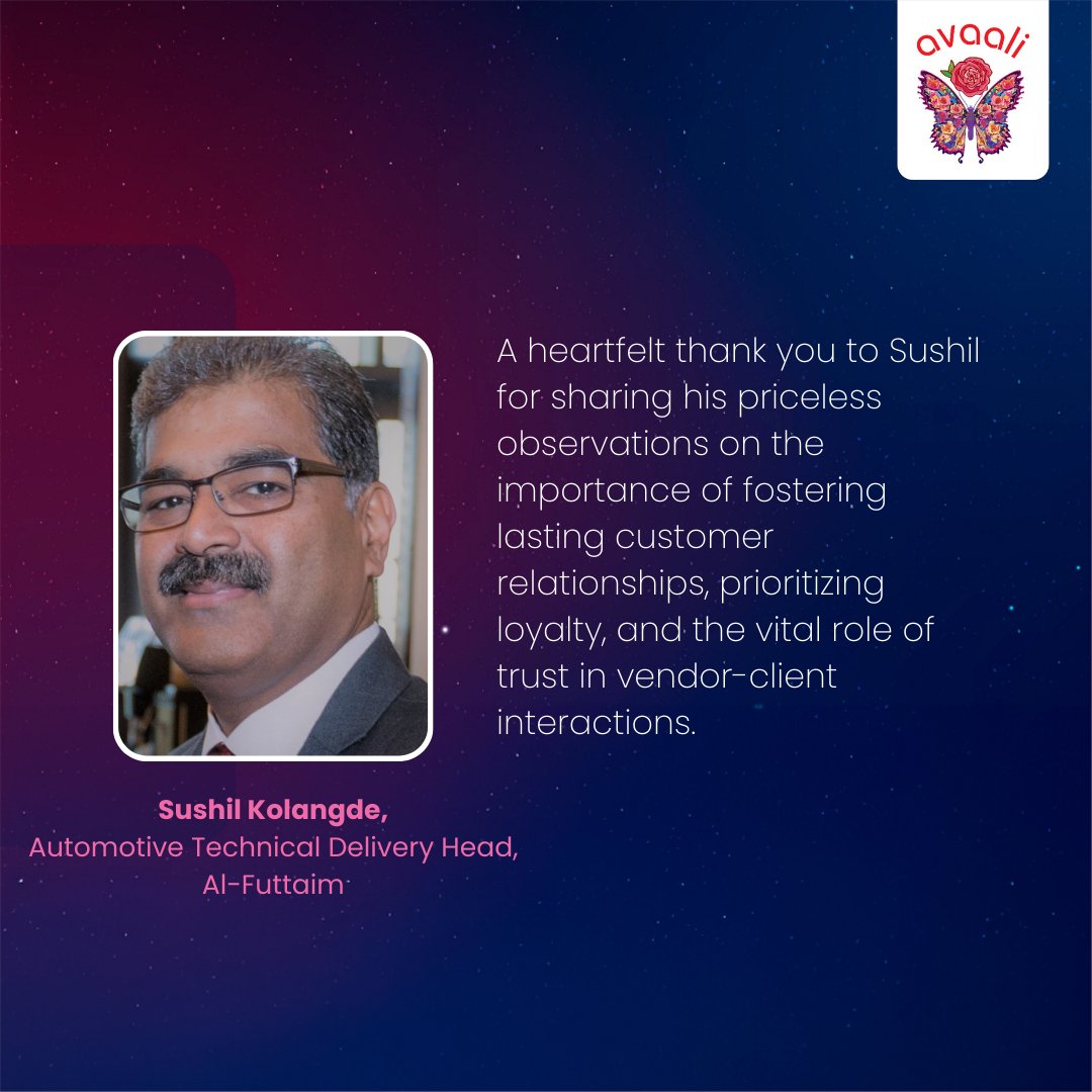 We want to extend our sincerest gratitude to Sushil for sharing his invaluable insights and experiences with our sales team. 
.
.
#avaali #WeAreAvaali #customerrelationships #customerloyalty #trustbuilding #clientinteractions #salestraining