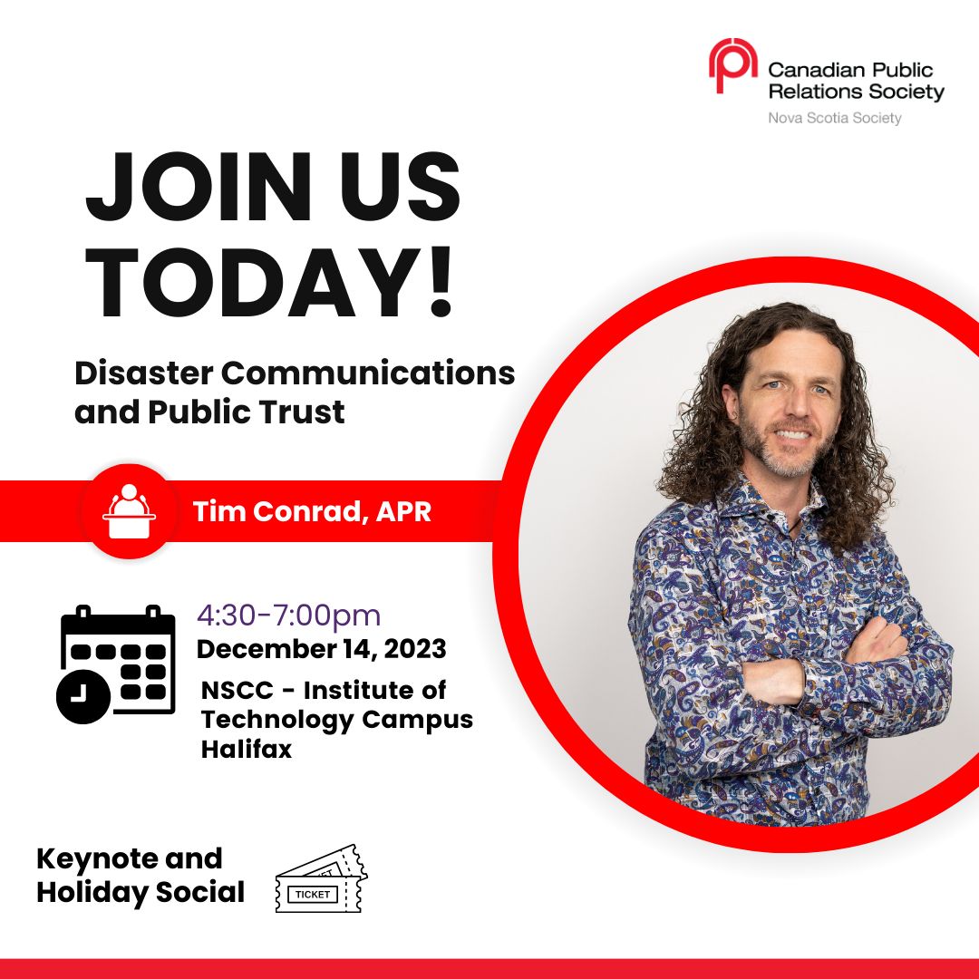 Today is the day! 

Join us at 4:30 at NSCC - Institute of Technology Campus 5685 Leeds Street, Halifax, NS, B3K 2T3 for a fantastic keynote presentation and holiday social.

Get your tickets here: buff.ly/3uMGmjb