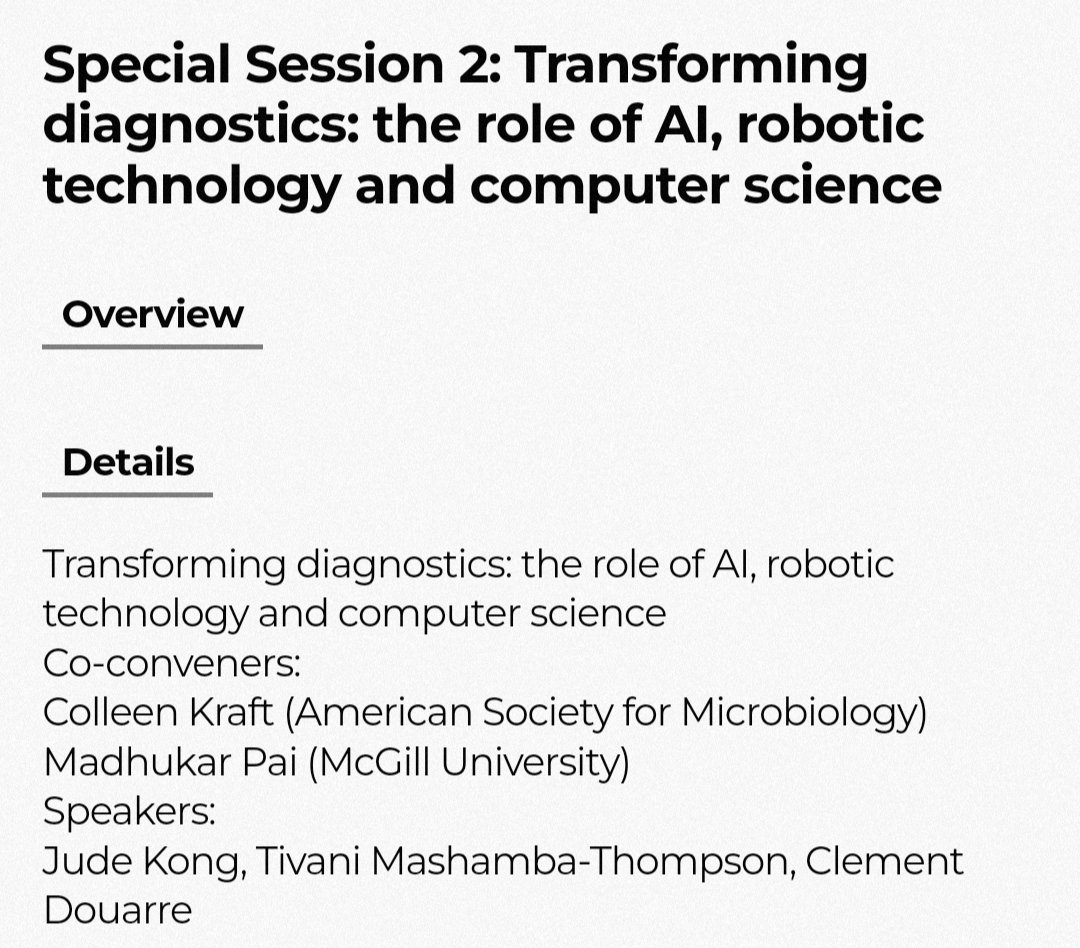 rene_sparks's tweet photo. #ASLM2023
Attending a special session regarding Transforming diagnostics: the role of #AI, robot technology & computer science.
Great session being co-convened by @paimadhu
Speaker panel includes:
@dzevela
#EmbracingLabChange
@ASLM_News @AfricaCDC @PEPFAR @YorkUniversity https://t.co/44KAWLgfm2
