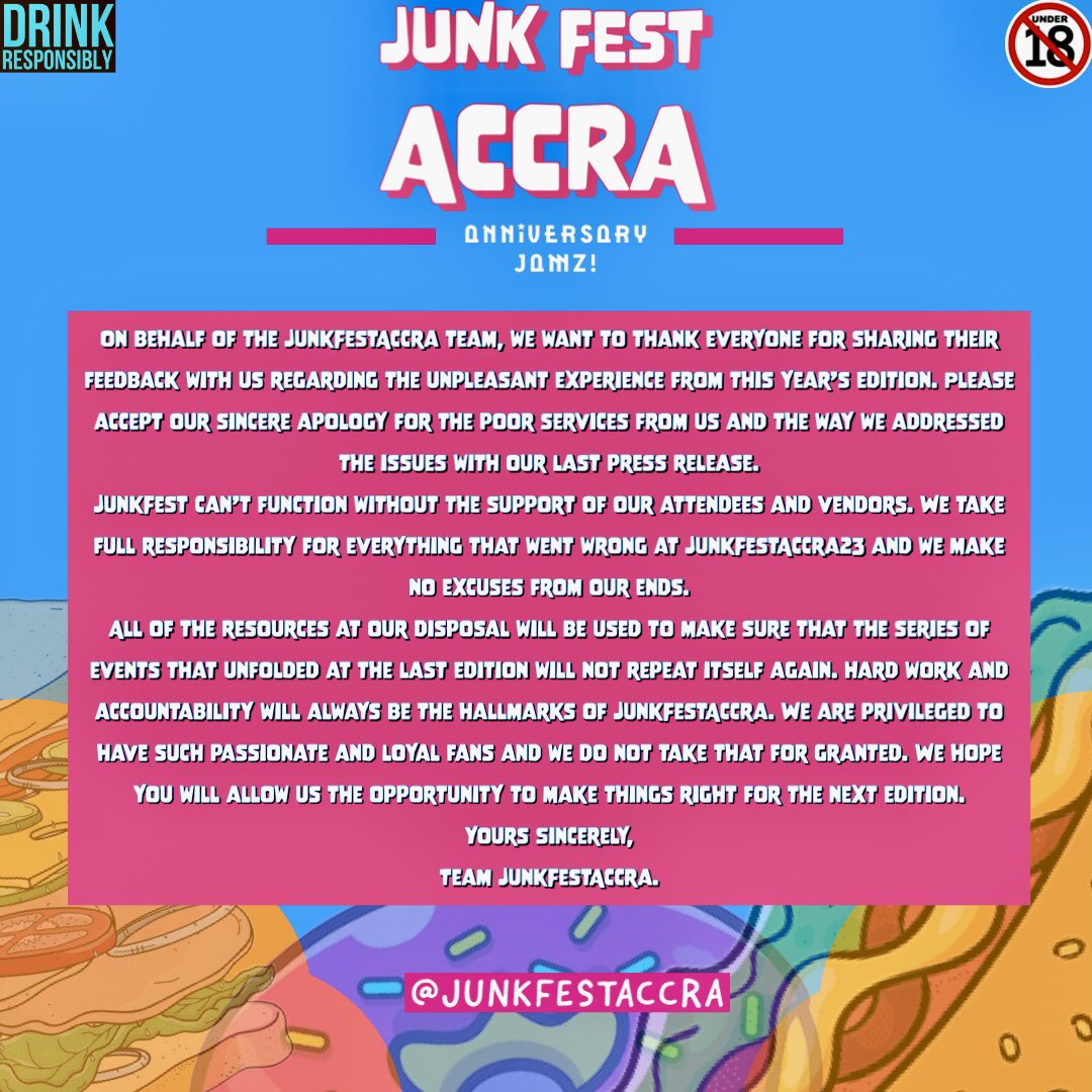 …from the bottom of our hearts🙏🏾🧡
#JunkFestAccra23
🍔🍟🌮🍕🌯🥪