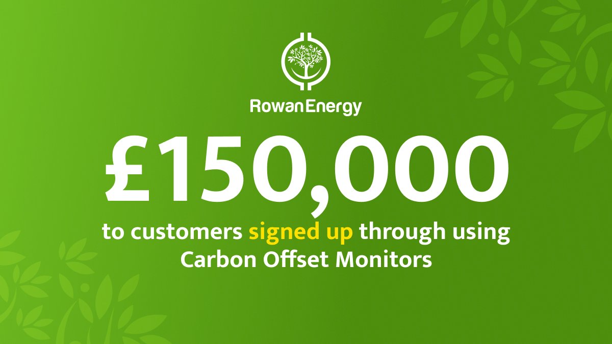 To date, we have paid out £150,000 to customers using our Carbon Offset Monitor through our partner @ESEGroupUK.