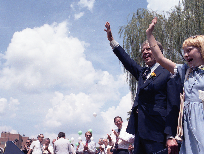 For #NationalAlabamaDay this year we remember when Amy helped her dad campaign in Muscle Shoals, AL on 9/1/1980. NAID 846796 #CarterLibrary #PresidentialLibrary #TravelWithFamily #FamilyFirst