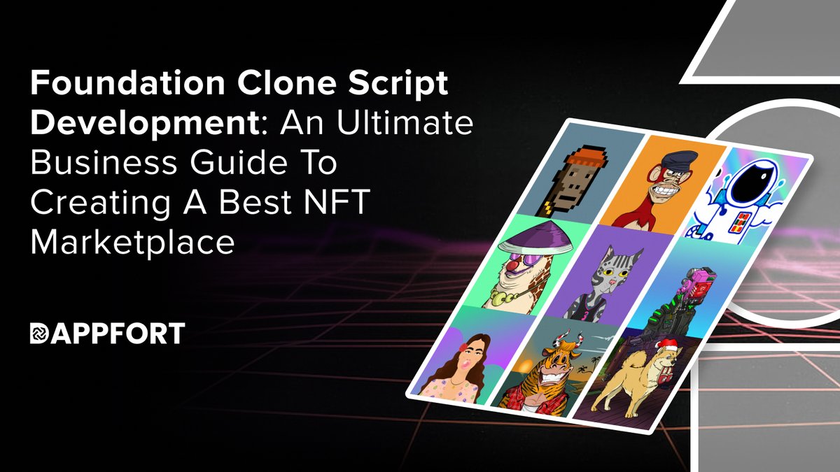 dappfort_global's tweet photo. Foundation clone script development: An ultimate business guide to creating a best NFT marketplace - https://t.co/rjjeoOtMUT
#Polygon #KYCPhaseOne #COTI #Bitcoin #Avive #blackrock #Survivor45 #NFT #NFTGiveaway #eth #NFTCommunity #MintingNow #NFTProject #btc📷 #airdrop #Dappfort https://t.co/fTdAa8iLsl