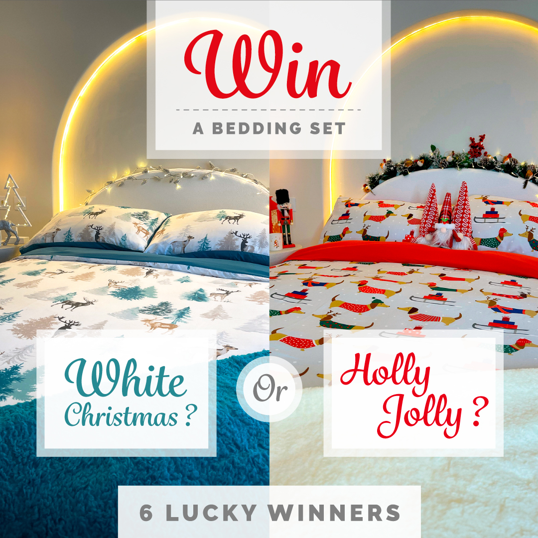Poundstretcher1's tweet photo. ✨GIVEAWAY ALERT!✨
We're giving away the gift of cosy dreams to 6 lucky winners! 
To Enter:
1️⃣ Retweet this post❤️
2️⃣ Follow us for a sprinkle of holiday magic🌟
3️⃣ Comment below with your pick: 'White Christmas' or 'Holly Jolly'🎅
CLOSING 21.12.23 #christmas #win #competition https://t.co/InQrBtE6Z7