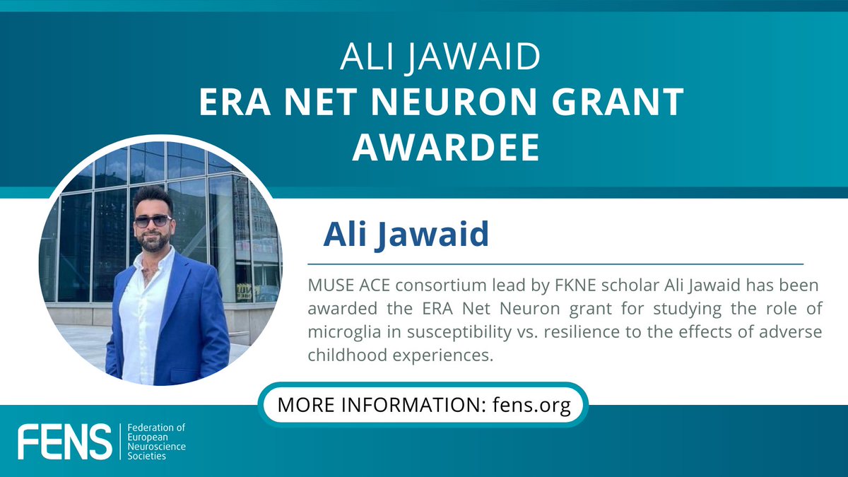 🎉 #FENS sends a warm congratulations to our FKNE scholar Dr Ali Jawaid who leads the MUSE ACE consortium which has been awarded a prestigious @EraNeuron #grant. Applause for #neuroscience and #research! @FensKavliNet @dralijawaid @KavliFoundation