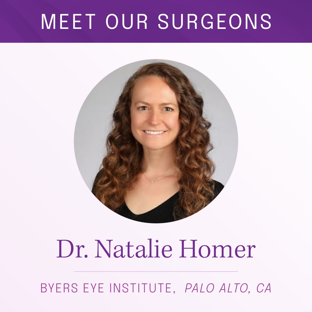 ABFCSorg's tweet photo. Meet ABFCS diplomate Dr. Natalie Homer of Stanford Medical Center - Byers Eye Institute in Palo Alto, CA👋

In addition to her fine-tuned surgical skills, Dr. Homer is a passionate researcher. Swipe to learn more about Dr. Homer's education &amp; training. https://t.co/uKeinTjmUF
