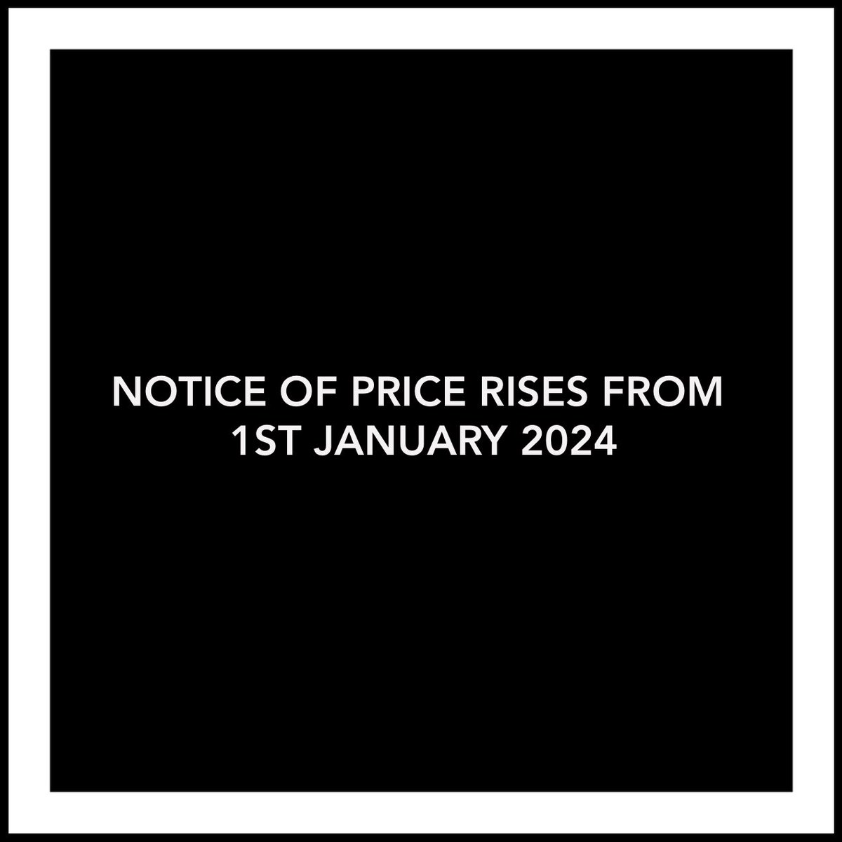 buffwaxing's tweet photo. Notice of price changes from 1st January 2024 https://t.co/4l12YFo4K2