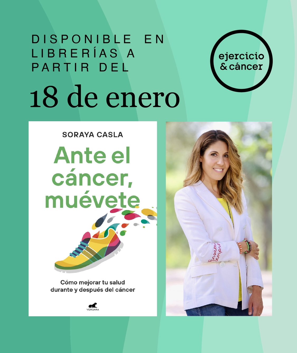 Soraya Casla on X: Hoy con mucha alegría os puedo contar que el día 18 de  enero mi libro “Ante el cáncer, muévete” verá la luz y estará disponible en  librerías. #anteelcancermuévete