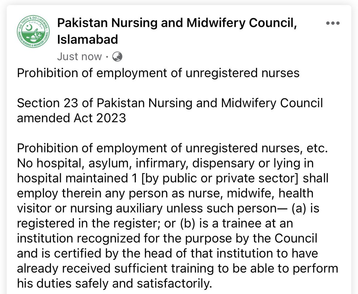 Pakistan Nursing and Midwifery Council, Islamabad (@pncislamabad) on Twitter photo 