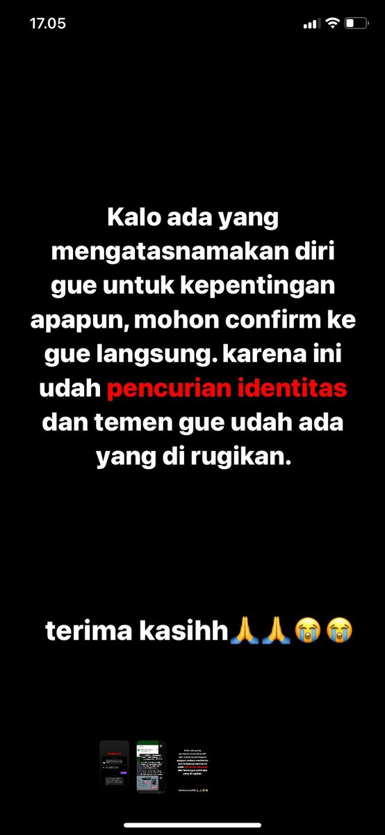 zeegeedig's tweet photo. ⚠️SCAM, PENCURIAN IDENTITAS⚠️

Halo, gue Aurora Zaslin Elena Nasery mau konfirmasi KETIDAKTERLIBATAN gue soal penipuan tiket konser. 

Jadi, dimulai pada Kamis, 7 Desember 2023 gue dapat DM IG soal Identitas gue yang di salah gunakan untuk penipuan. 

foto bukti &amp; penjelasan gue: https://t.co/N55lPzcDql