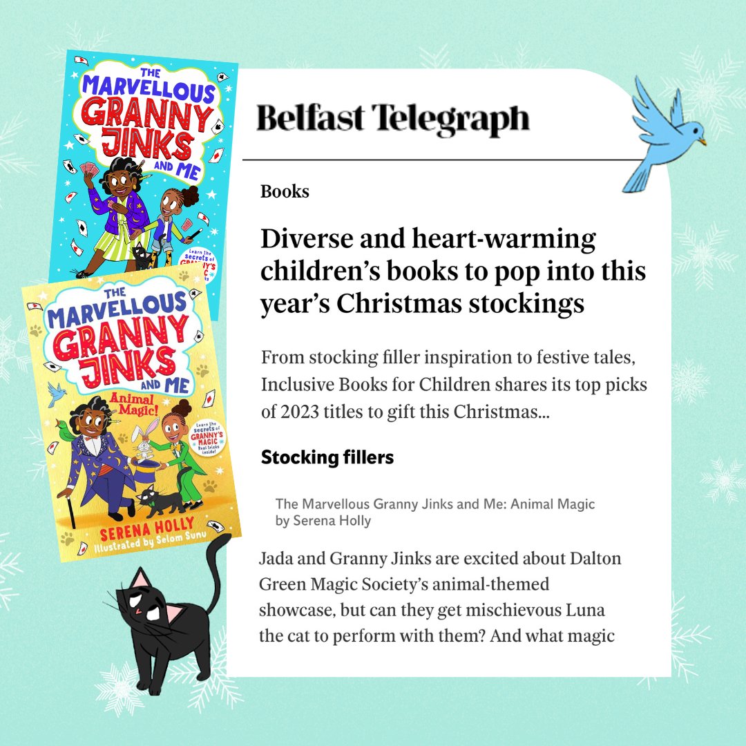 The Marvellous Granny Jinks and Me: Animal Magic is the perfect stocking filler for 6+ readers, brimming with warmth, real how-to tricks and of course, magic!

🎁 Written by <a href="/SareetaDomingo/">Sareeta Domingo</a> in colloboration with <a href="/JRichardsAuthor/">Jasmine Richards - says buy THE UNMORROW CURSE</a> under the pen name #SerenaHolly and illustrated by