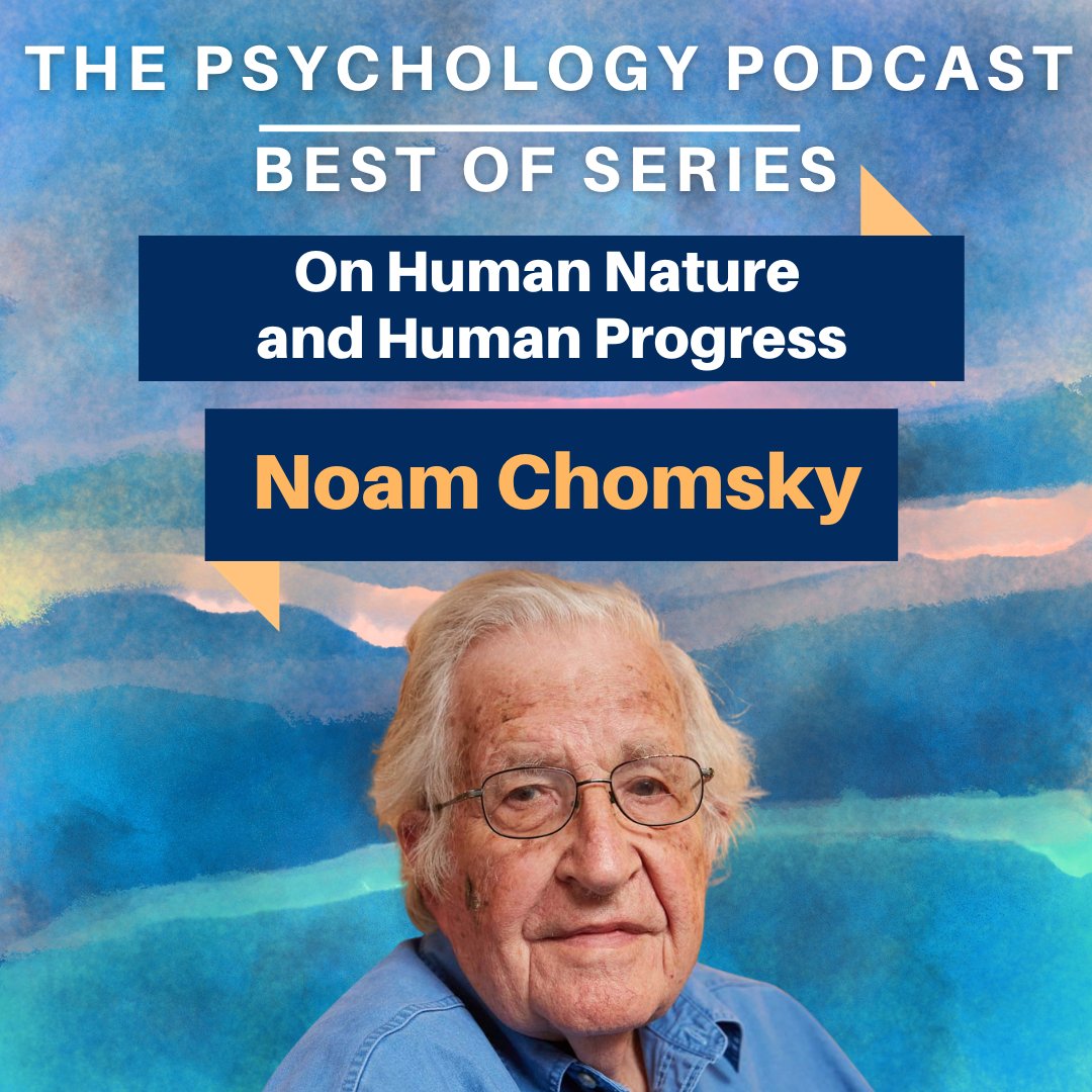 For this week's 'Best of Series', we're bringing back our episode with the legendary Noam Chomsky. 🎙 Listen to our full conversation on The Psychology Podcast: linktr.ee/SBKpsychologyp…