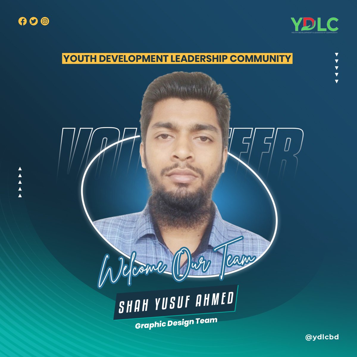 shahyusufahmed's tweet image. Started working as a volunteer in Youth Development &amp;amp; Leadership Community-YDLC&apos;s graphic designing team. Glad to be a part if their team.
